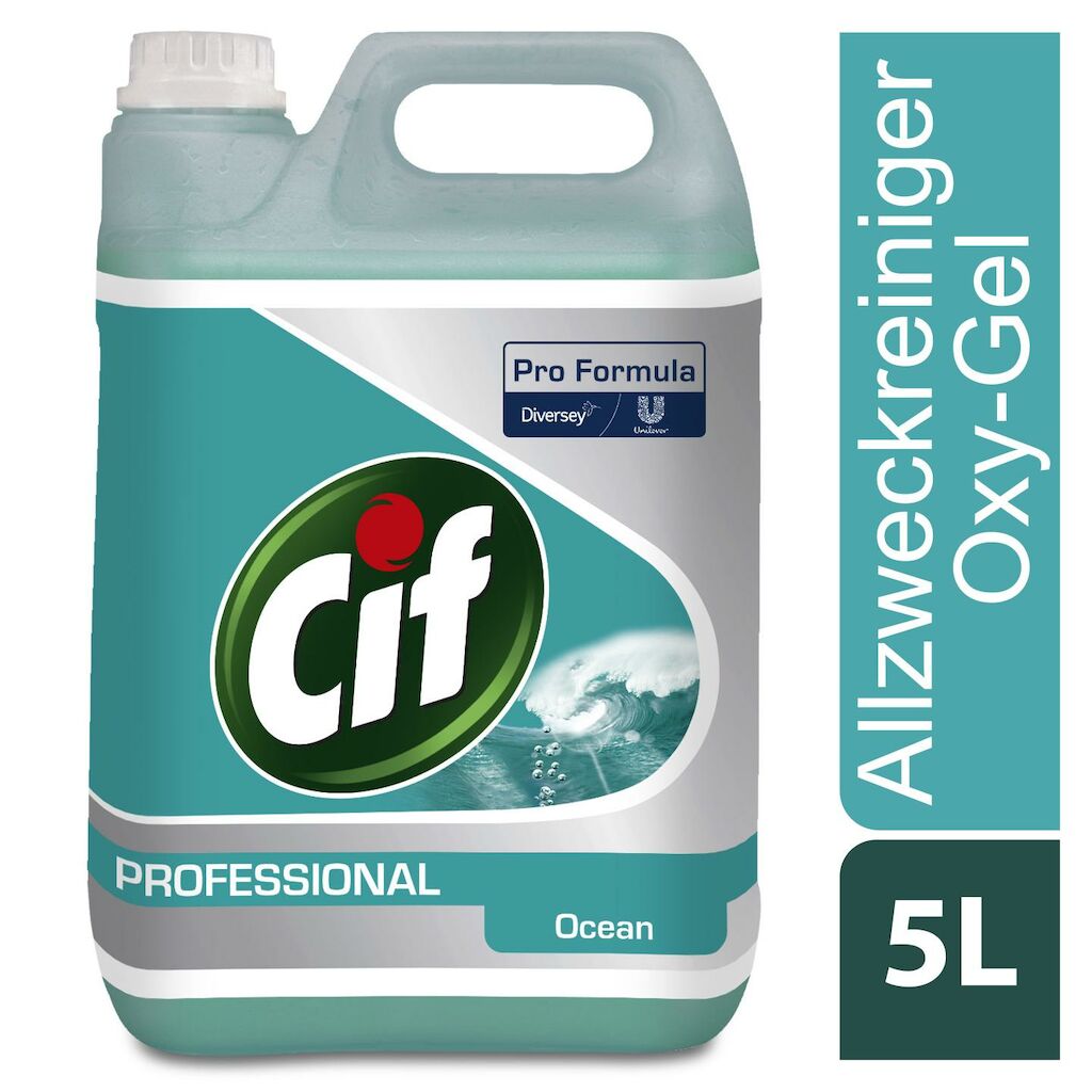 Cif Professional Allzweckreiniger Oxy-Gel Ocean 2x5L - Allzweckreiniger mit Aktiv-Sauerstoff